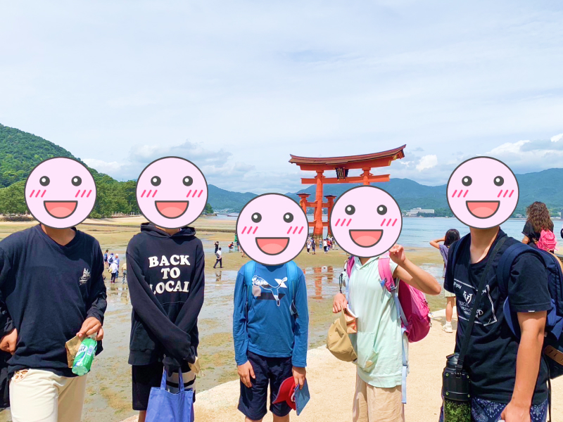 宮島遠足の様子